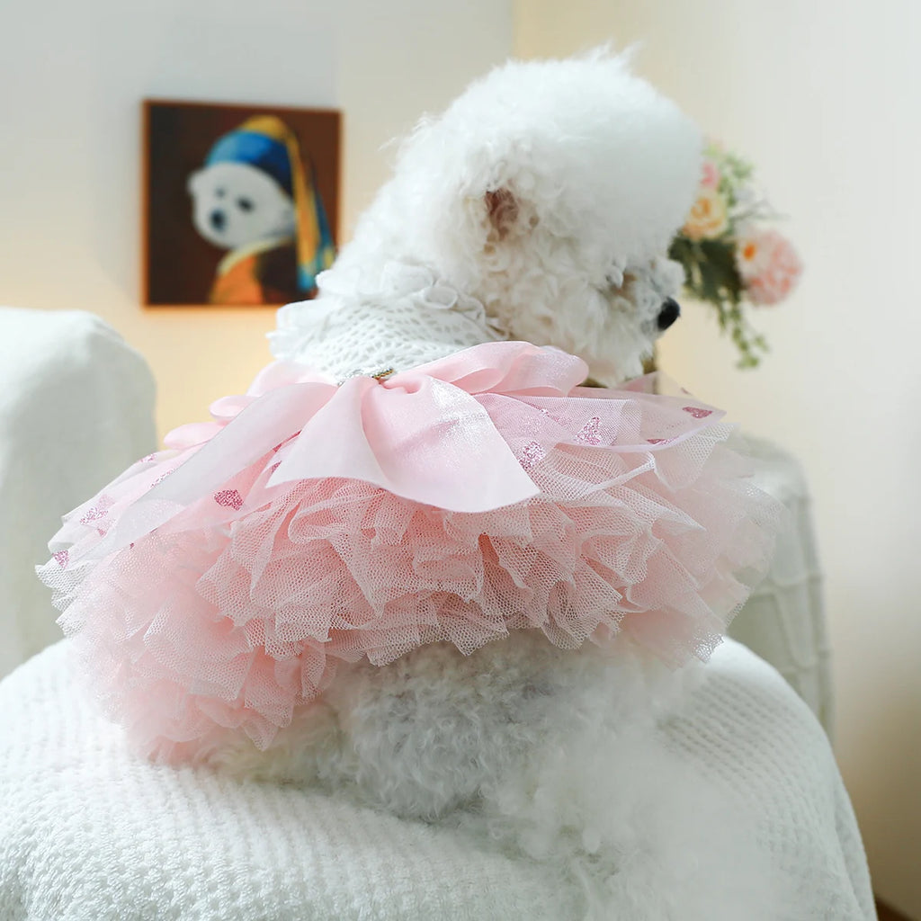 Puff Heart Pink Skirt Wedding/Princess Dress