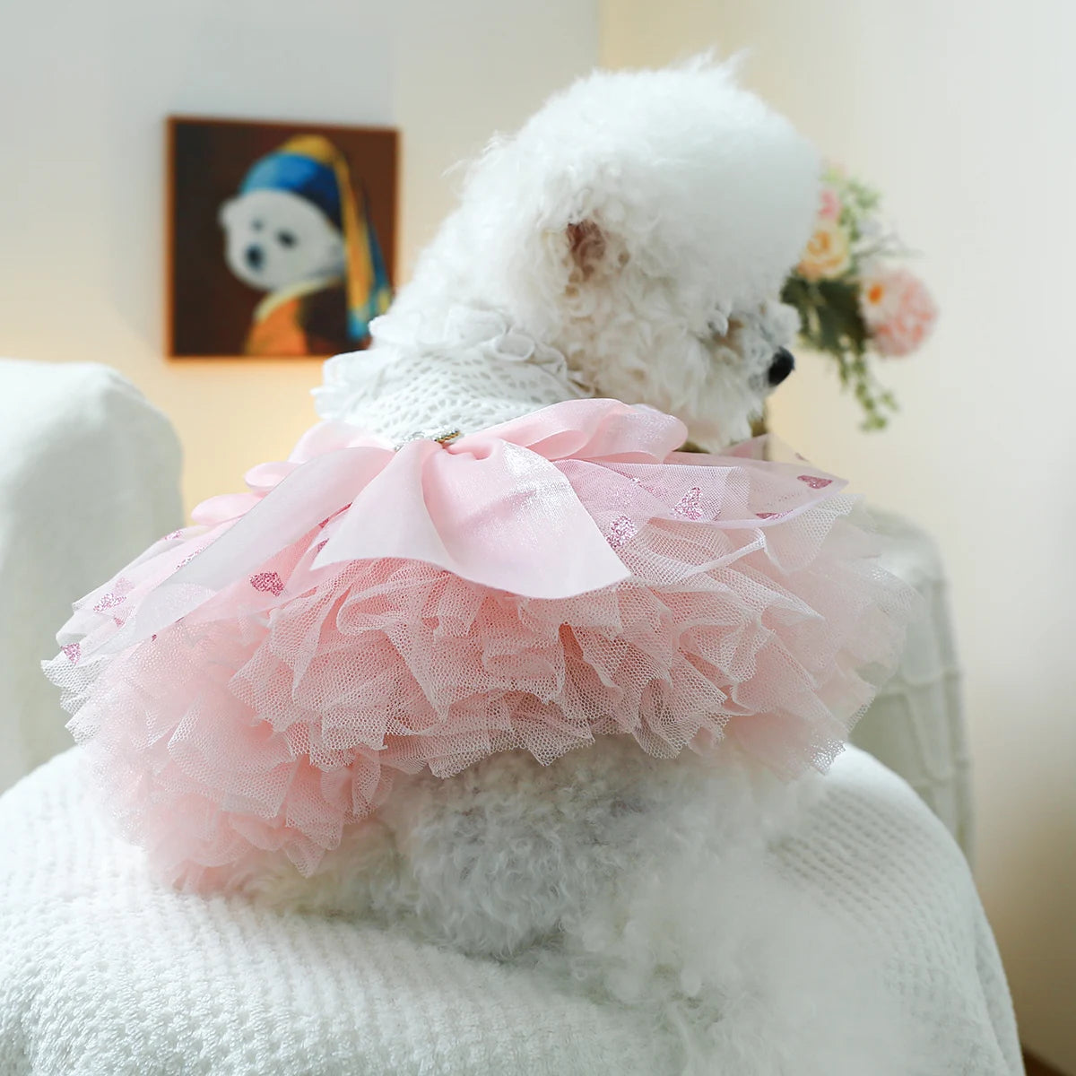 Puff Heart Pink Skirt Wedding/Princess Dress