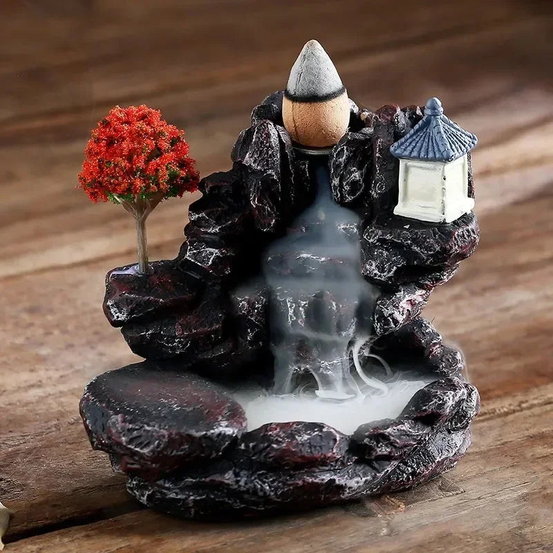Mountains River Waterfall Backflow Aroma Incense Burner