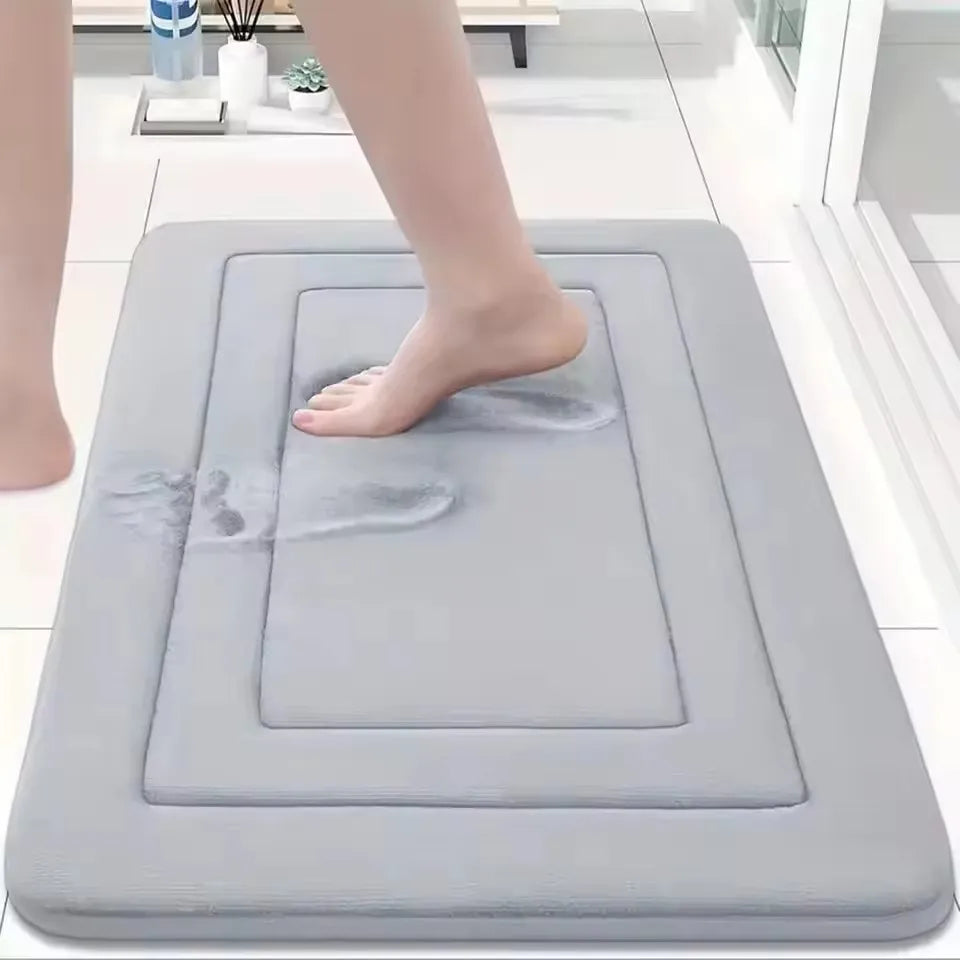 Super Absorbent Bath Mat, Non-Slip Memory Foam