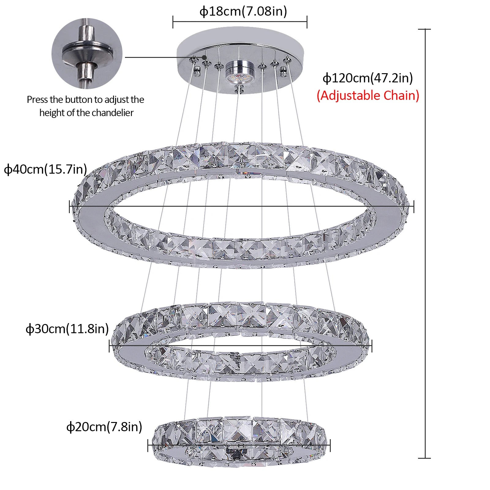 French Luxury Crystal Chandelier. Beautiful in Any Room