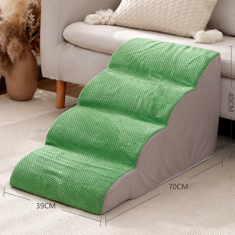1/2/3/4 Pet Stairs, Ramp; Washable Non-Slip Cover