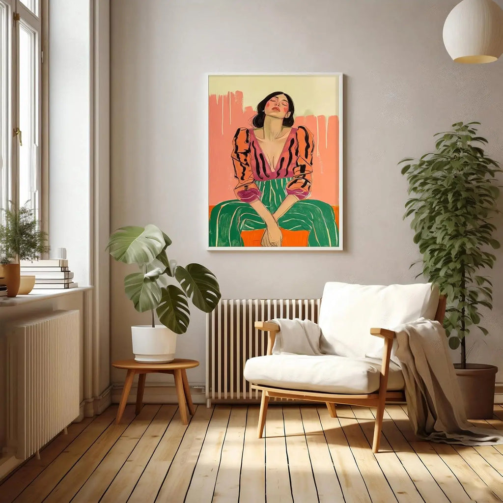 Southwestern Abstract Female Portrait on Canvas Painting