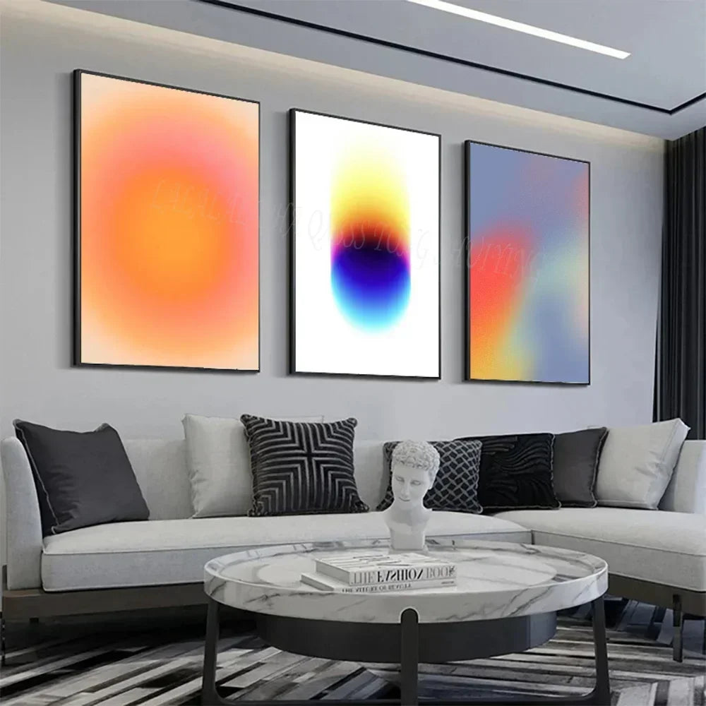 Gradient Halo Modern, Minimalist Canvas Wall Art