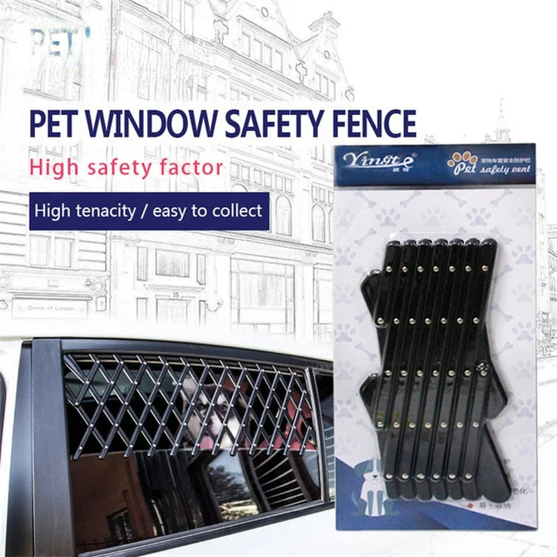 Car Window Expandable Safety Fence for Pets