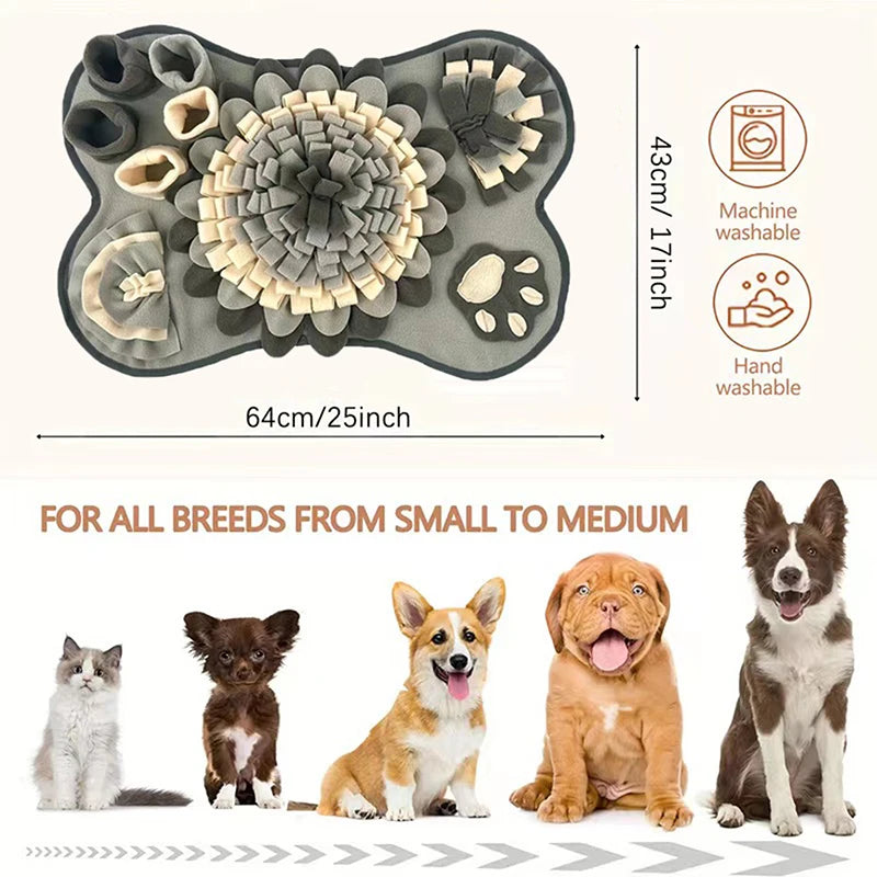 Dog Smell Training, Foraging Mat; Slow Feeder