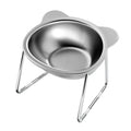 Stainless Steel Cat Bowl; 15° Elevated Design
