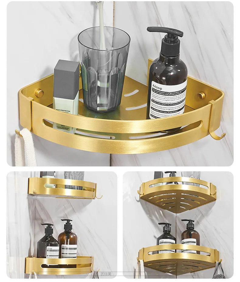 Elegant Brushed Brass Bathroom Accessories