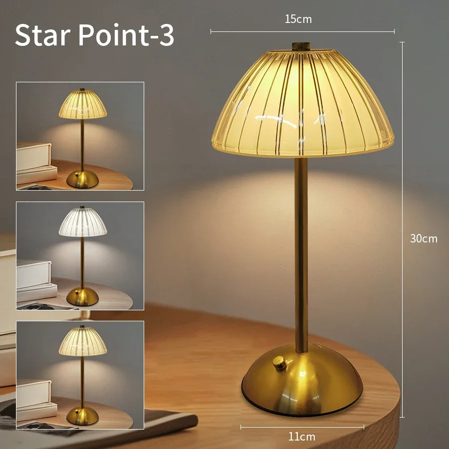 LED Table Lamp, Touch Sensor, Wireless; 4 Styles