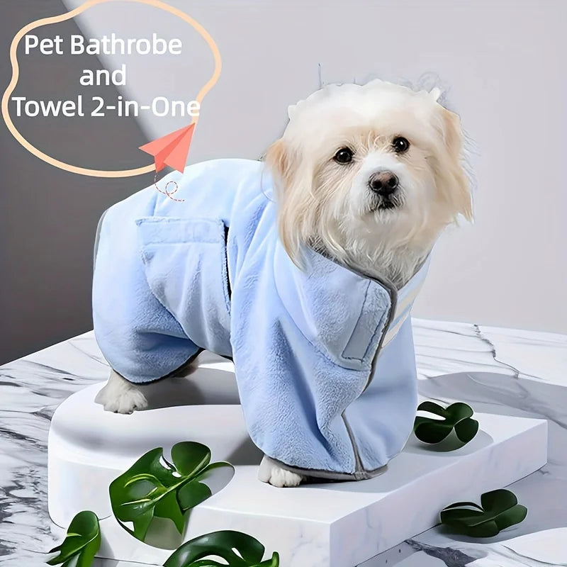 Dog Absorbent Bath Towel, Pet Bathrobe