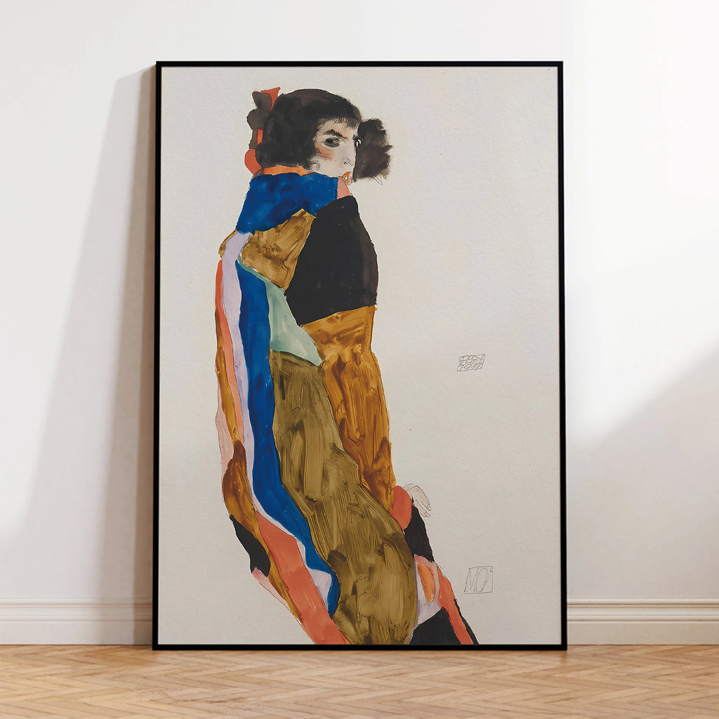 Modern Abstract Egon Schiele Moa Vintage Print