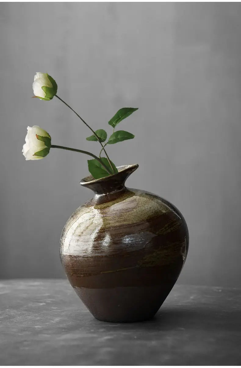 Vintage Japanese Ceramic Abstract Vases