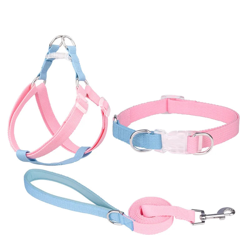 Dog Harness, Leash, Collar Set, No-Pull, Adjustable
