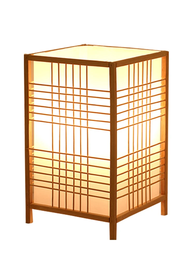 Japanese Style Bamboo, Rice Paper Accent Lamp
