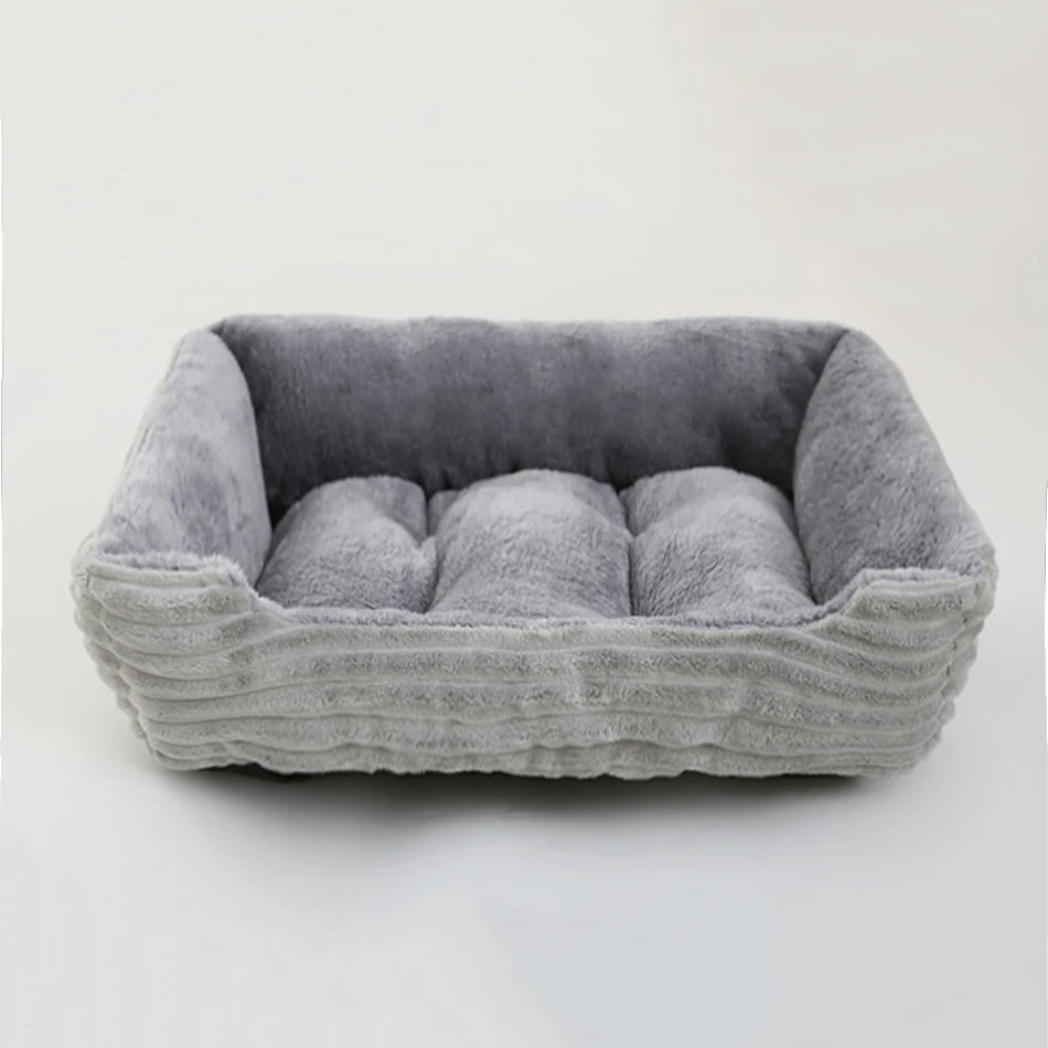 Pet Square Plush Calming Dog Bed