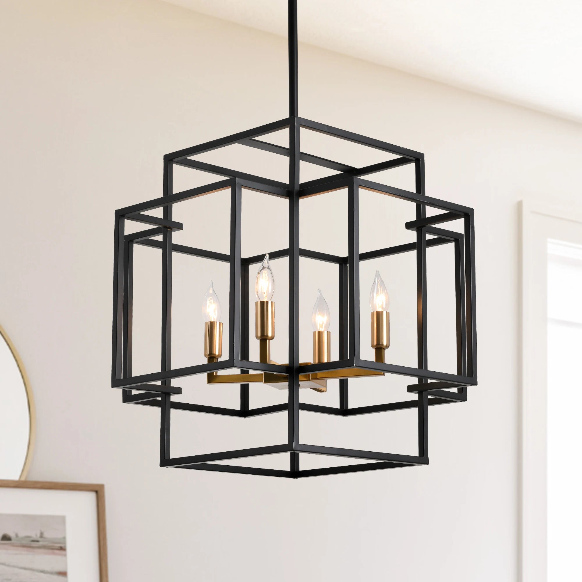 Industrial Farmhouse Style Hanging Chandelier
