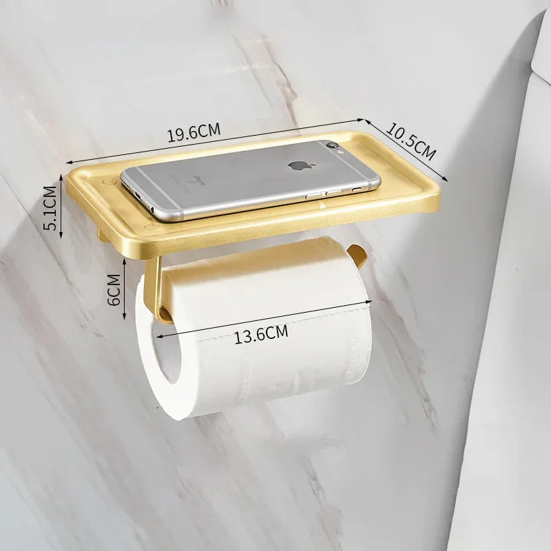 Elegant Brushed Brass Bathroom Accessories