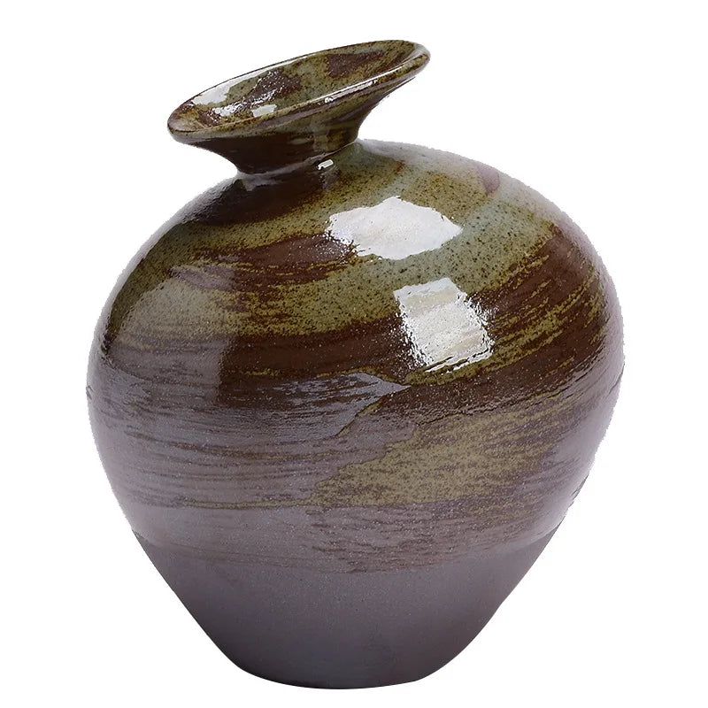 Japanese Style Abstract Pottery Vase