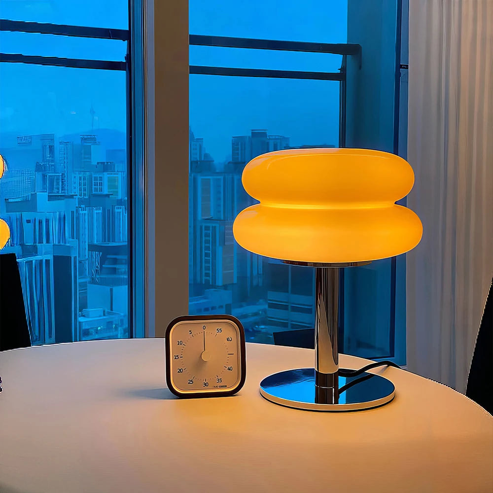 Glass Table Lamp with Atmosphere Trichromatic Dimming