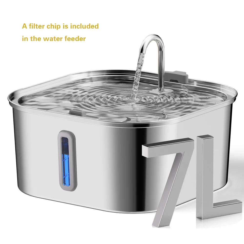 14L/7L Automatic Dog Water Fountain Stainless Steel
