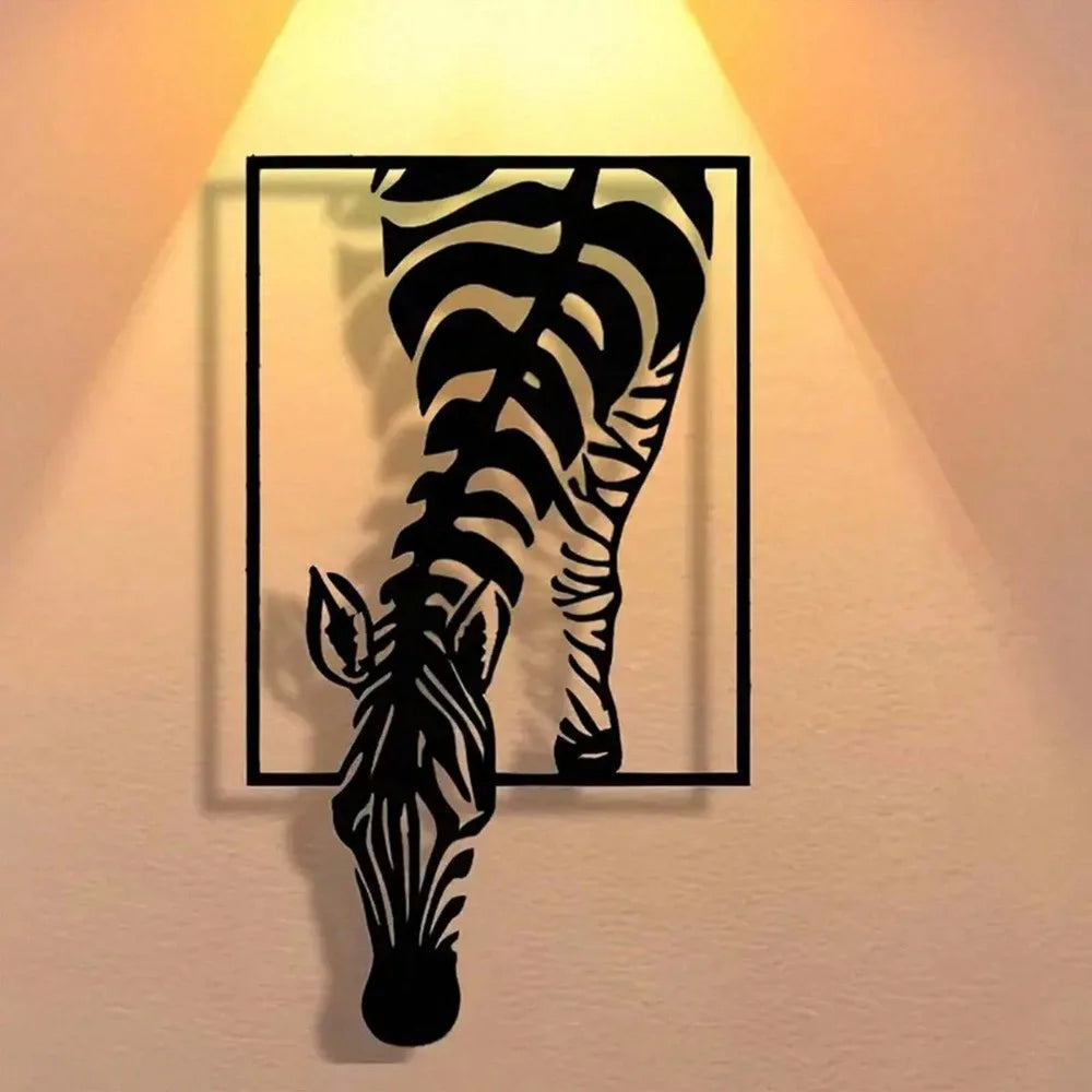 Metal Zebra Wall Art - Farmhouse Home Decor