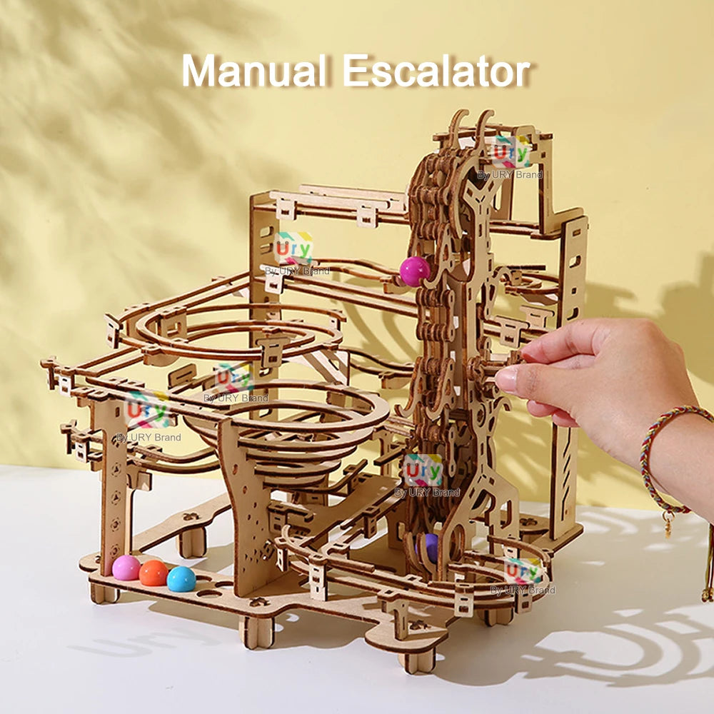3D Wooden Mechanical Maze Ball Track Kit
