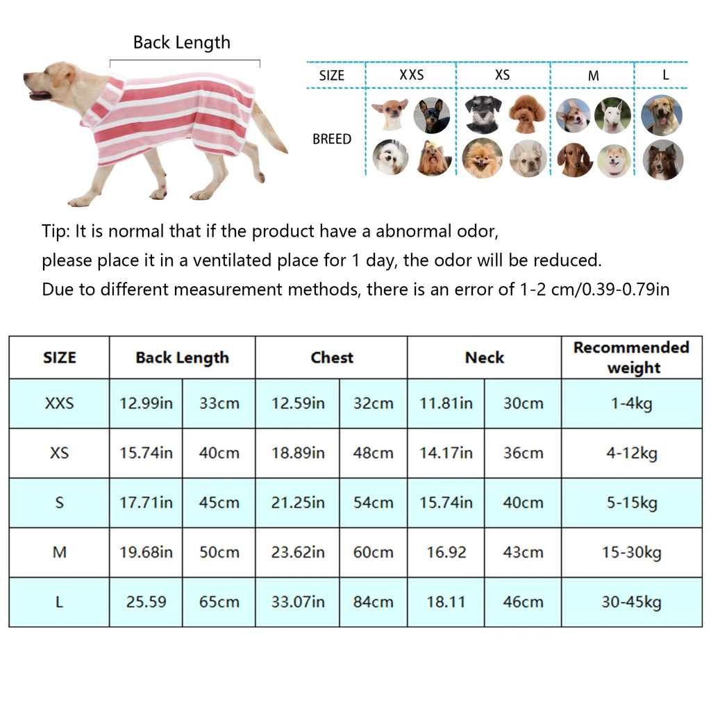 Fully Wrapped Dog Bathrobe Towel; Quick Drying