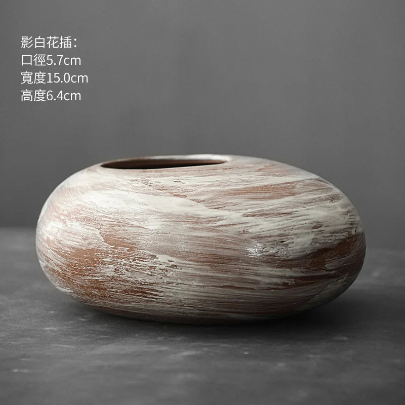 Japanese Style Abstract Pottery Vase