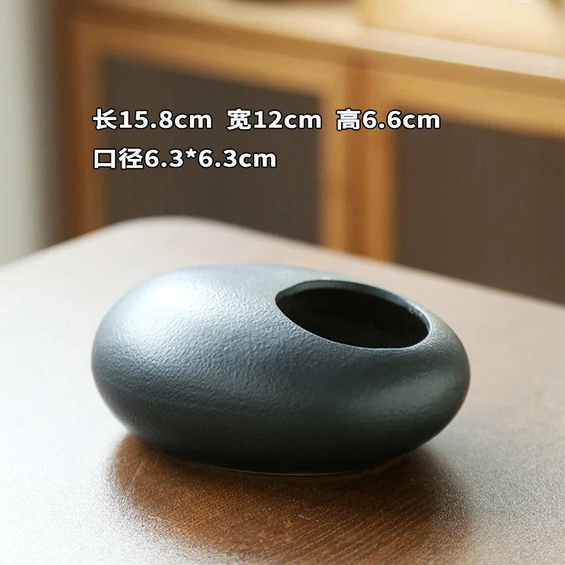 Modern Minimalist Ceramic Pot; 2 Sizes, 2 Colors