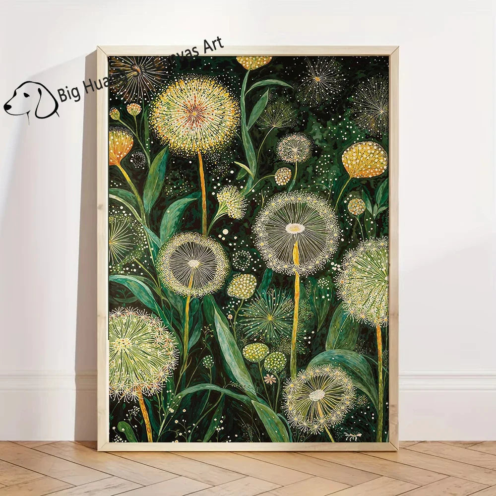 Yayoi Kusama Inspired Botanical Retro Artwork Prints