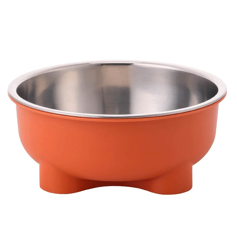 Colored Four-Legged Pet Bowl, Stainless Steel