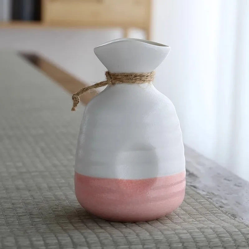 Japanese Style Ceramic Sakura Wine Sets, Handmade