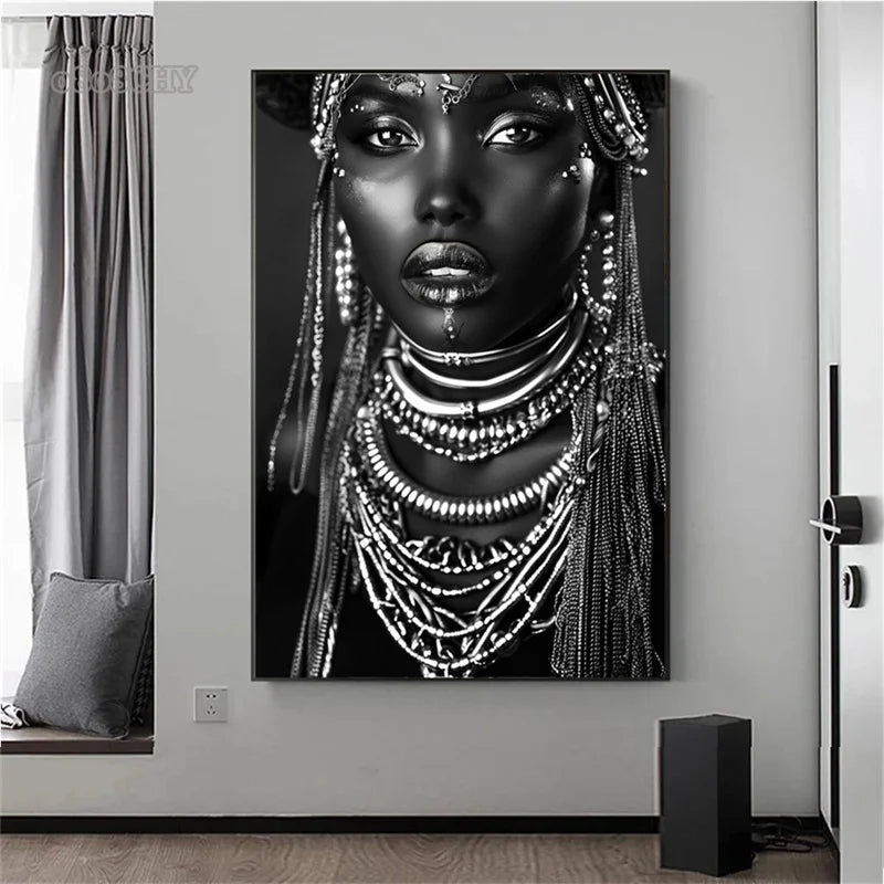 African Black Woman Wall Art Canvas Prints