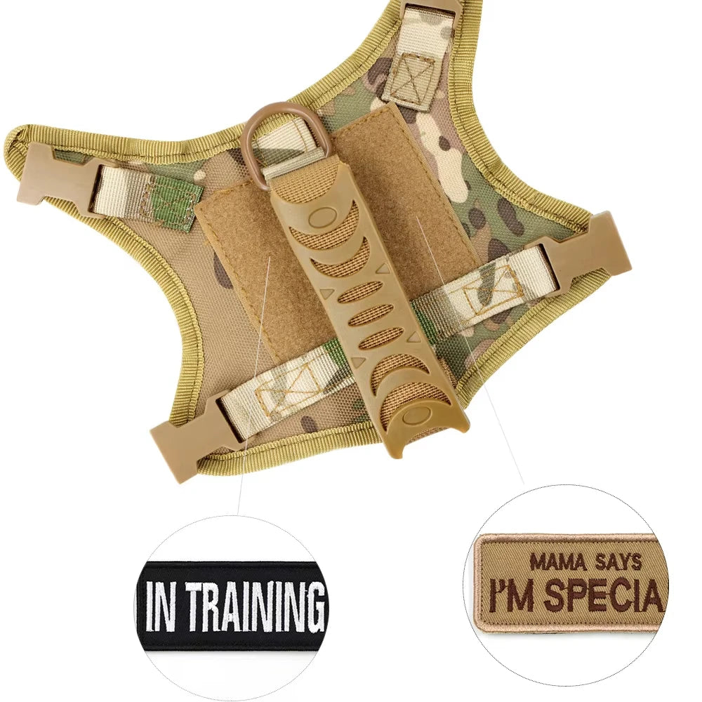 Tactical Nylon Cat Harness Leash Patch Kit for Cats and Small Dogs Vest Military Dog Work Outdoor Training Accessories