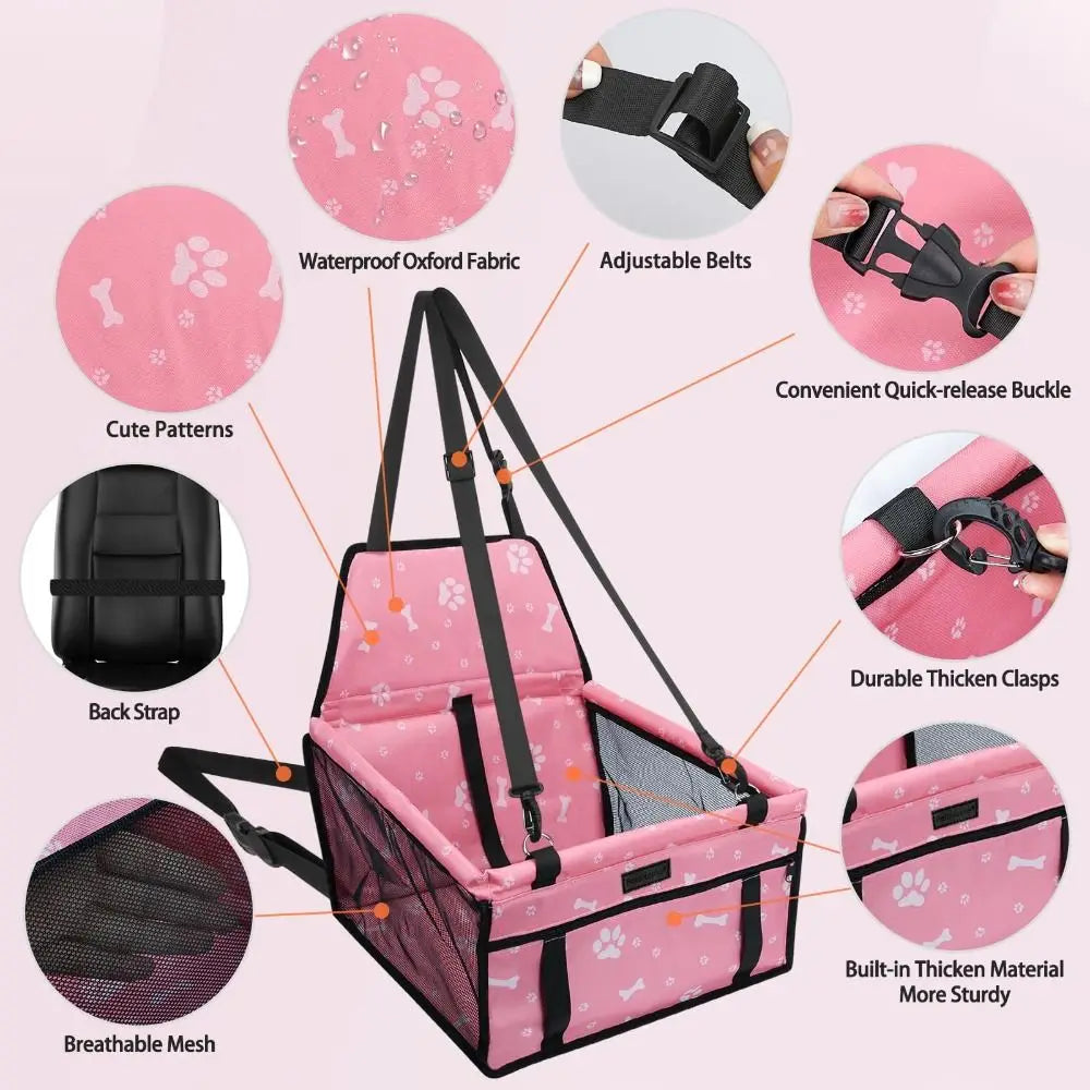 Premium Foldable Dog Booster Car Seat