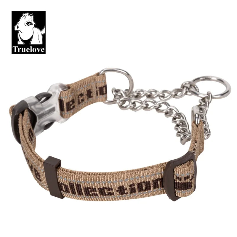 No-Pull Stainless Steel Nylon Dog Training Collar