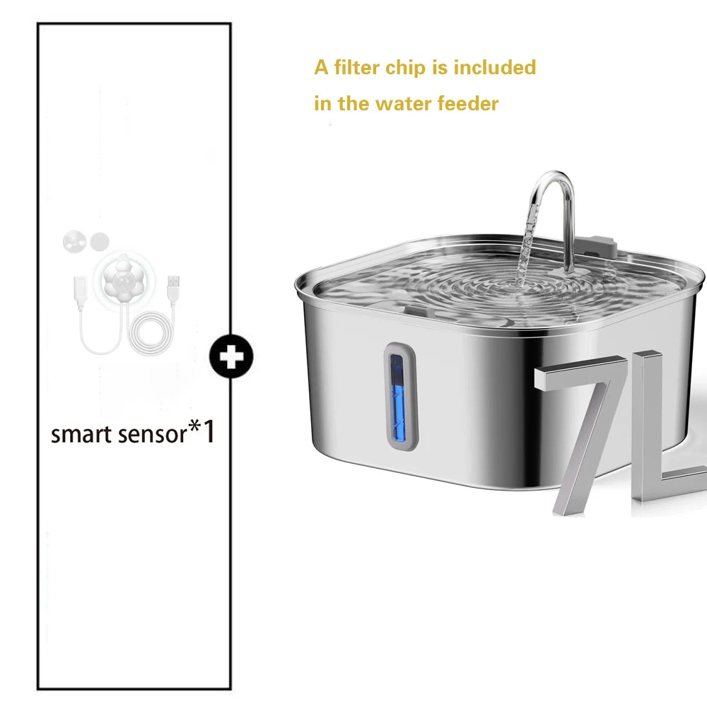 14L/7L Automatic Dog Water Fountain Stainless Steel