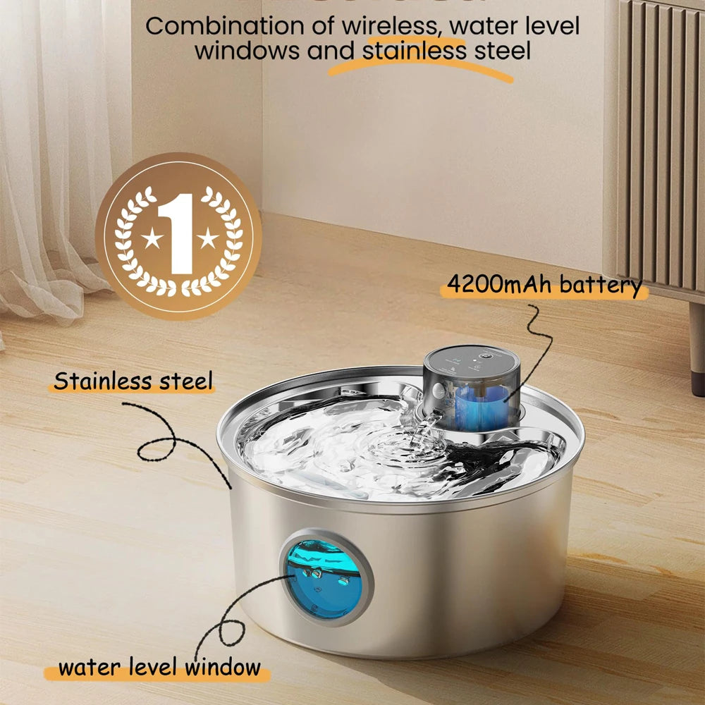 3.2L Dog/Cat Water Fountain, Auto Sensor