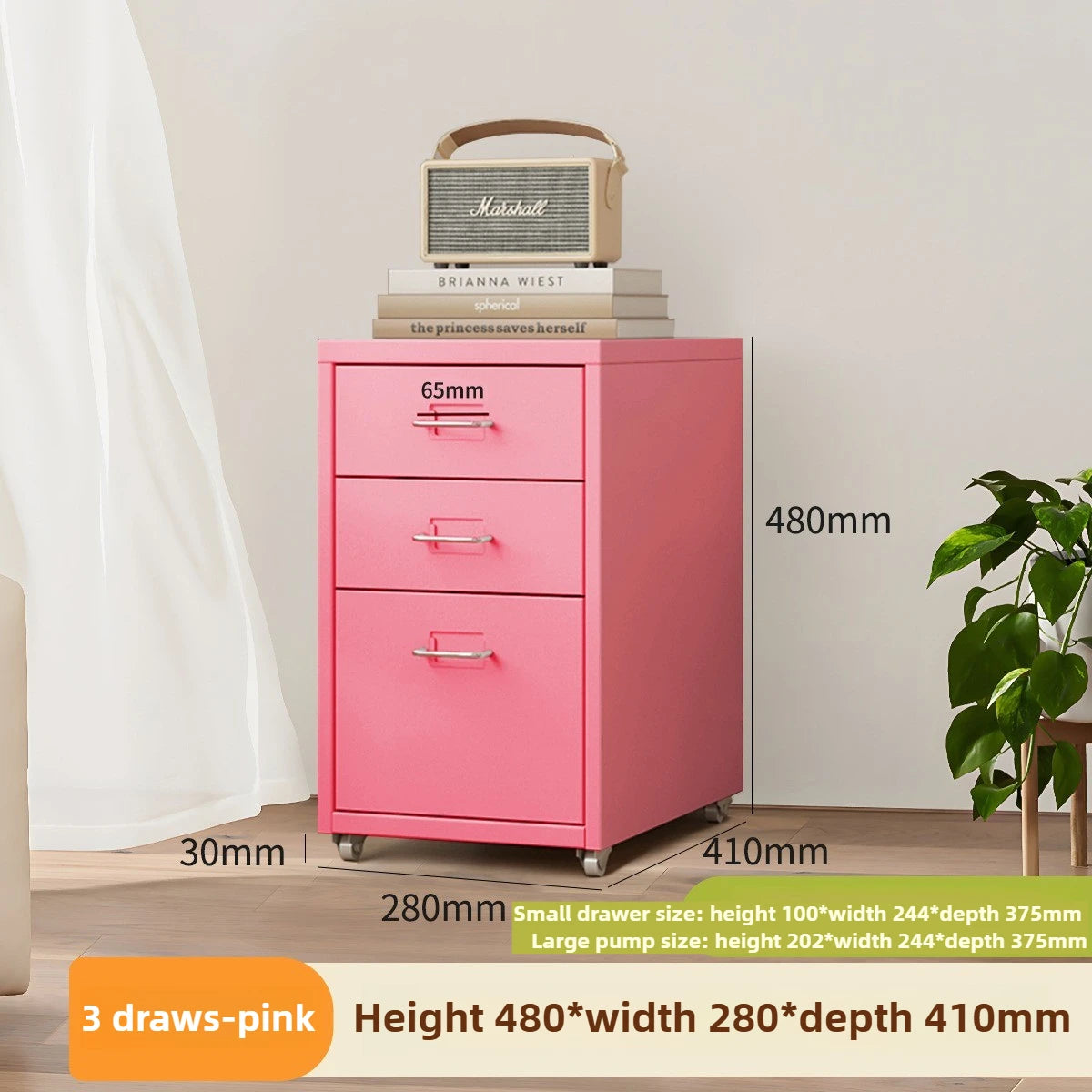 Versatile Storage Cabinet; 3, 5, 6 Drawers; 4 Colors