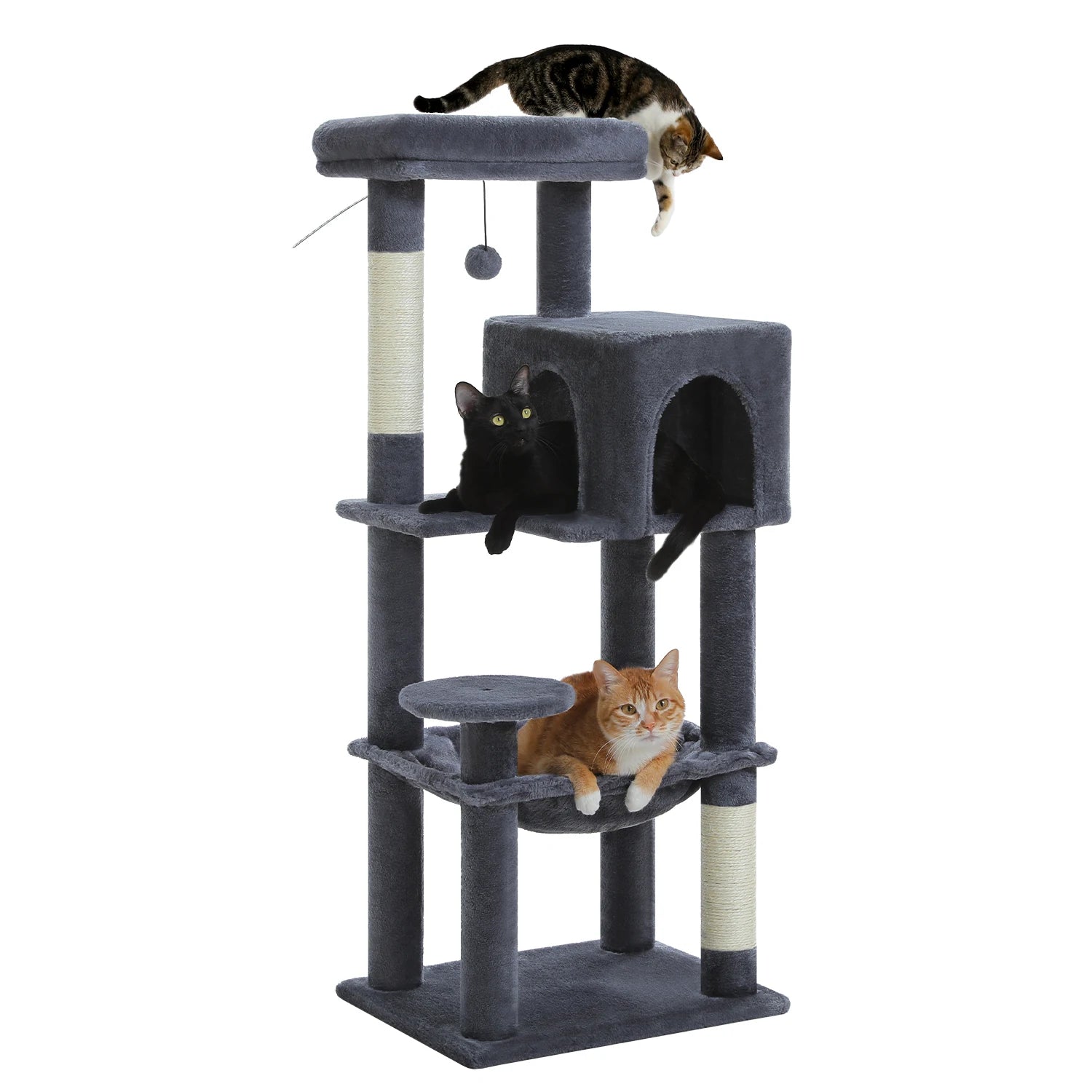 5-Level Cat Tower, 45" with Top Perch
