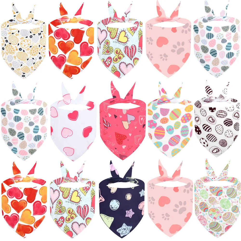 30pcs Pet Bandana Assorted Holiday Prints