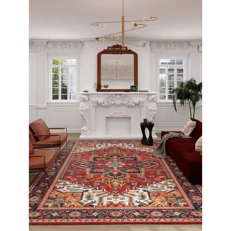 Retro Thickened Persian Style Carpet; 3 Designs, 8 Sizes