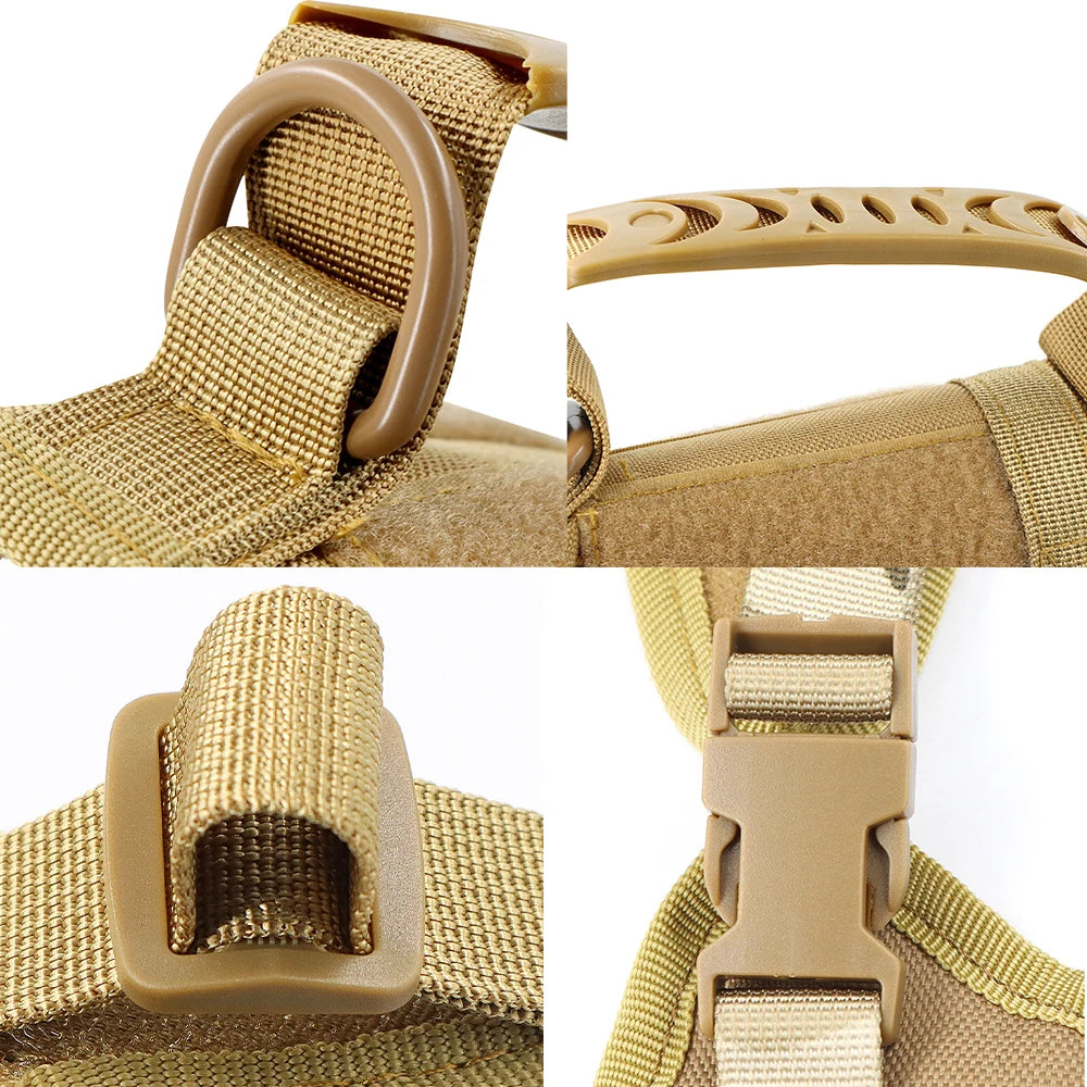 Tactical Nylon Cat Harness Leash Patch Kit for Cats and Small Dogs Vest Military Dog Work Outdoor Training Accessories