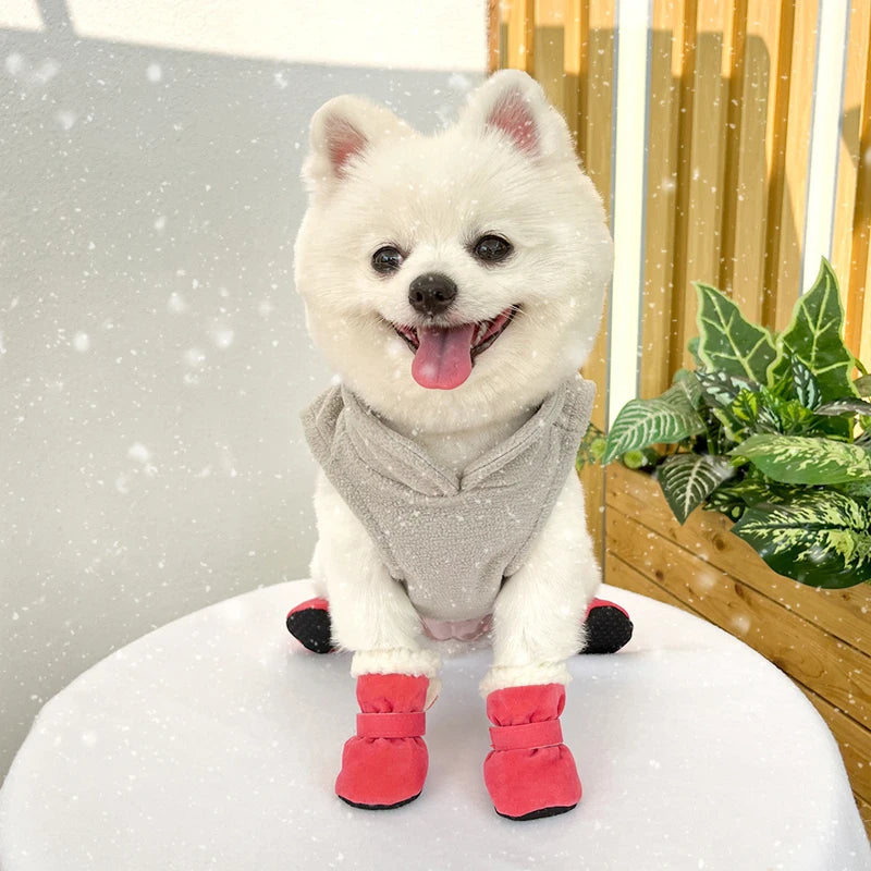 4pcs Winter Snow Boots for Dogs