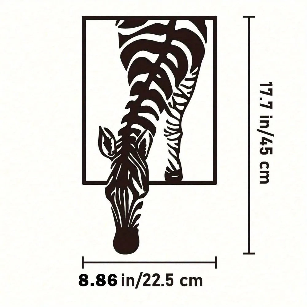 Metal Zebra Wall Art - Farmhouse Home Decor