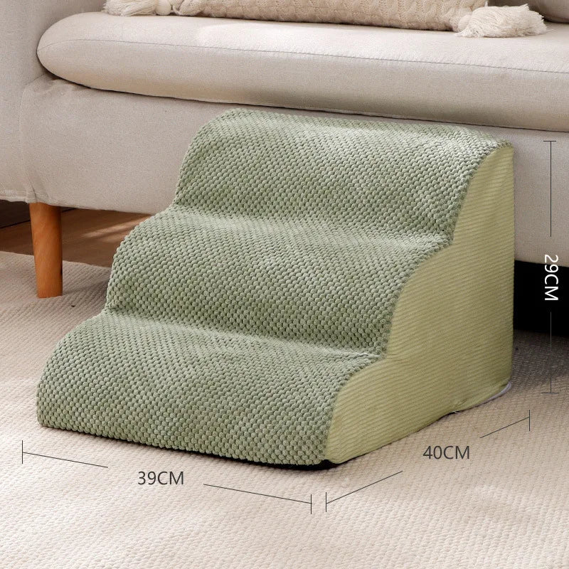 1/2/3/4 Pet Stairs, Ramp; Washable Non-Slip Cover