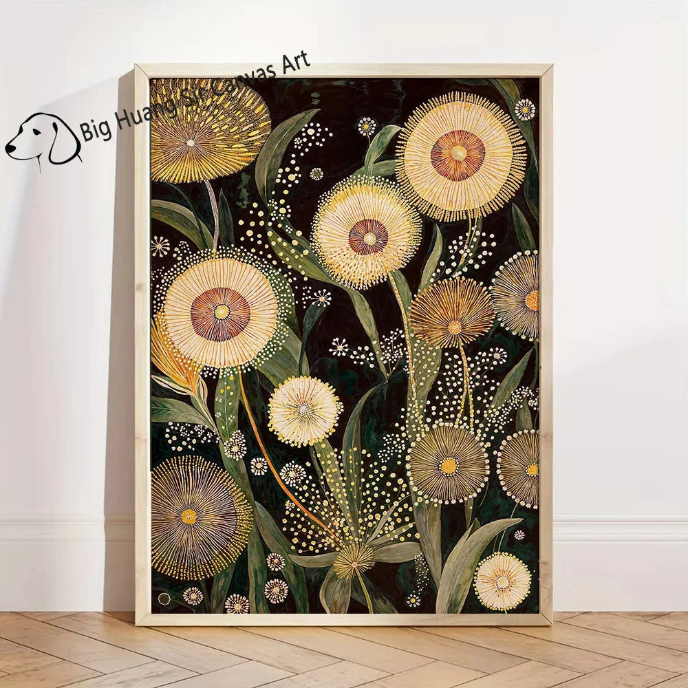 Yayoi Kusama Inspired Botanical Retro Artwork Prints