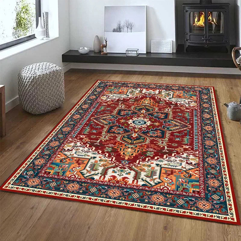 Retro Thickened Persian Style Carpet; 3 Designs, 8 Sizes