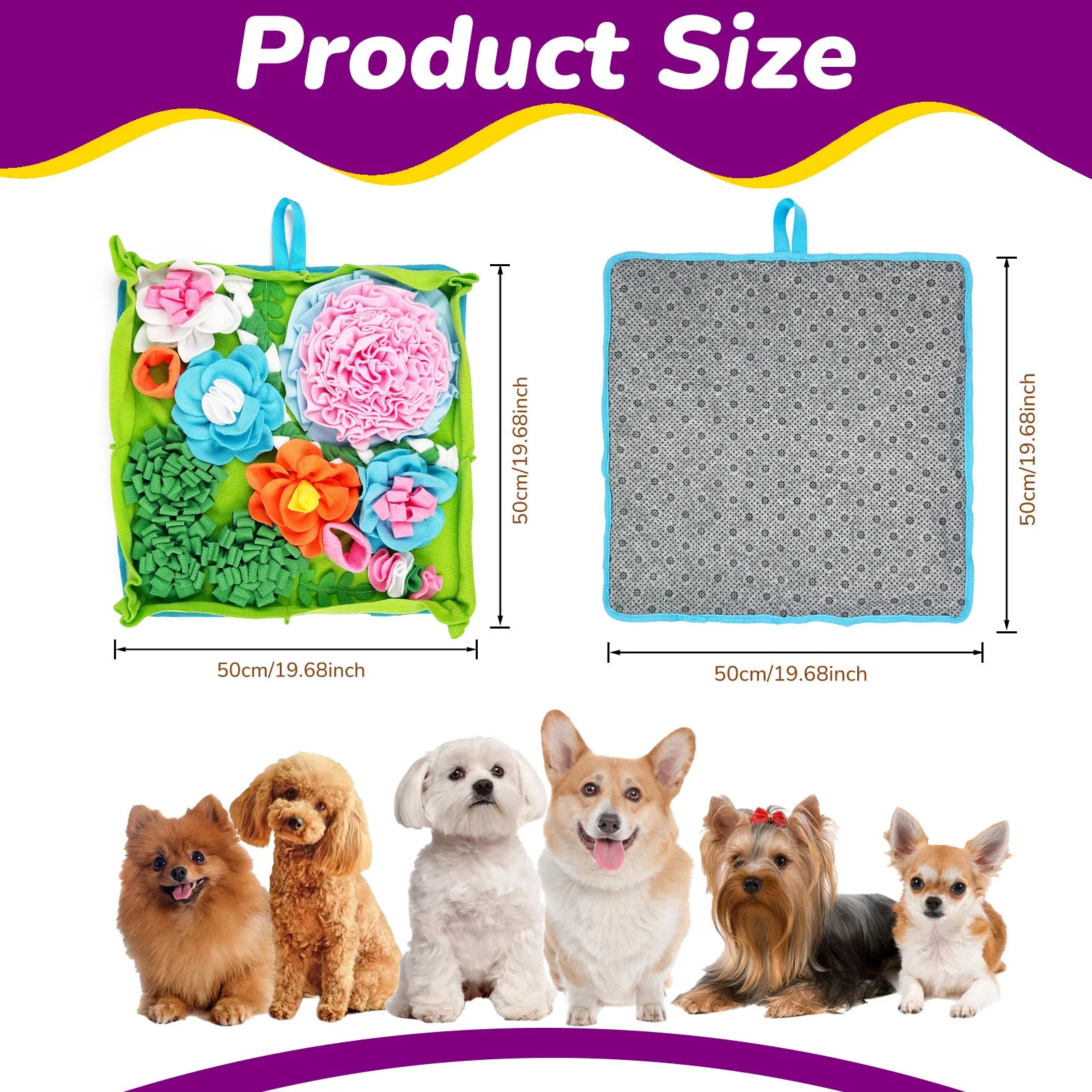 New Dog Sniffing Mat; Hidden Food Blanket