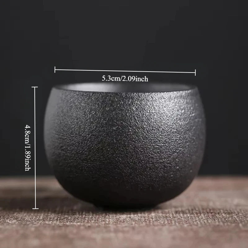 Japanese Ceramic Stoneware Tea Cup; Handmade Vintage